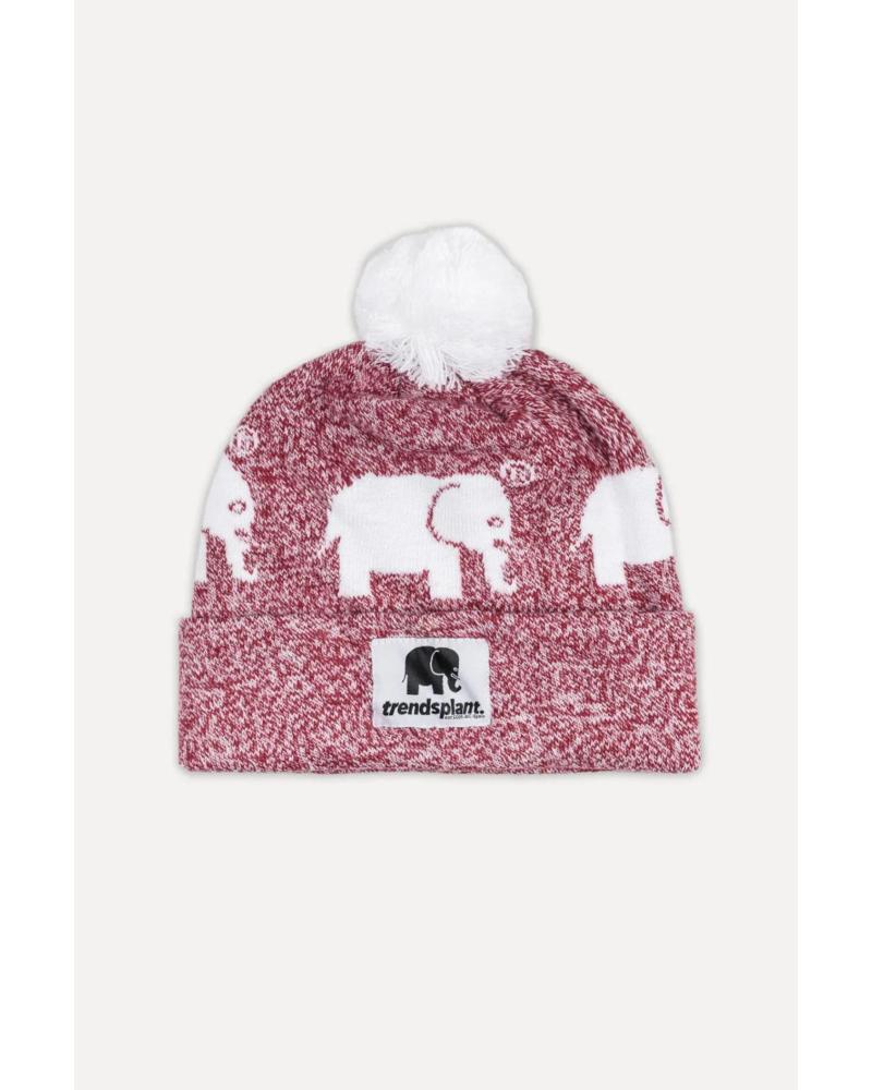 GORRO TRENDSPLANT COLLEGE BEANIE 027070USRB ROJO CON POMPÓN ROJO