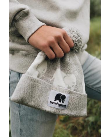 GORRO TRENDSPLANT COLLEGE BEANIE 027070USGR GRIS CON POMPÓN GRIS