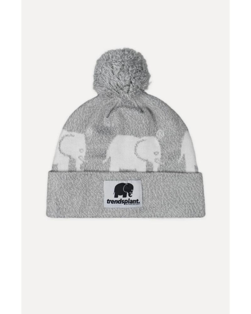 GORRO TRENDSPLANT COLLEGE BEANIE 027070USGR GRIS CON POMPÓN GRIS