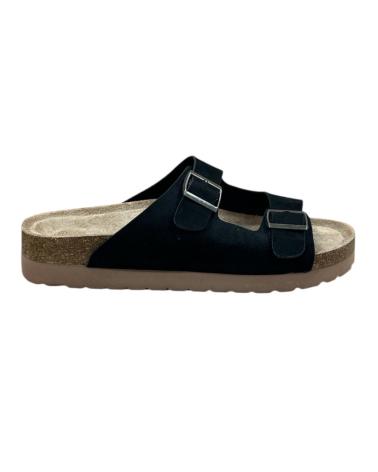 SANDALE BIO CALZADOMANIA NOIRE À DEUX BOUCLES NEGRO