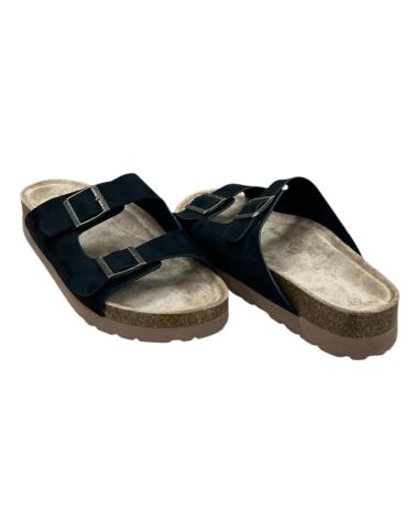 SANDALE BIO CALZADOMANIA NOIRE À DEUX BOUCLES NEGRO