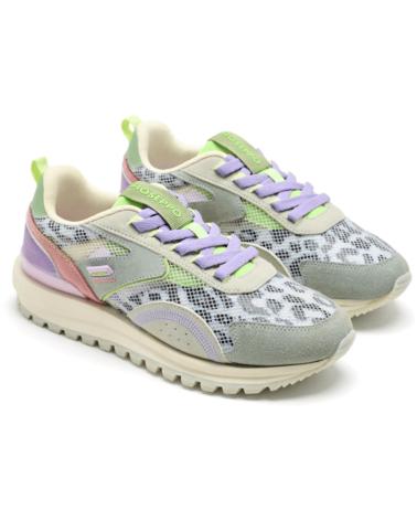 Sportschuhe für Damen GIOSEPPO ZAPATILLAS DE PIEL CON ESTAMPADO ANIMAL Y REJILLA MULTICOLOR