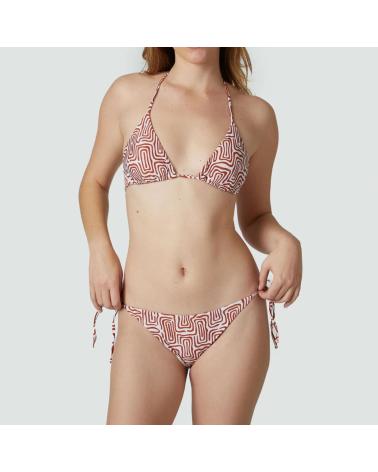 CONJUNTO BIKINI JIMMY LION LABYRINTH RED BEIGE BEIGE