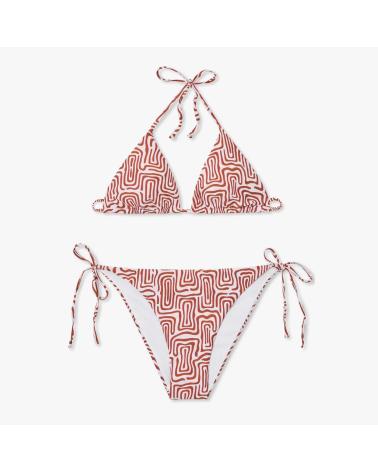 CONJUNTO BIQUÍNI JIMMY LION LABYRINTH RED BEIGE BEIGE