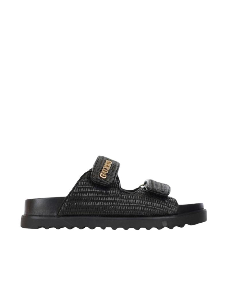 GUESS SANDALEN FADELIZE FLJFDE FAP19 SCHWARZ MIT DOPPELRIEMEN BLACK