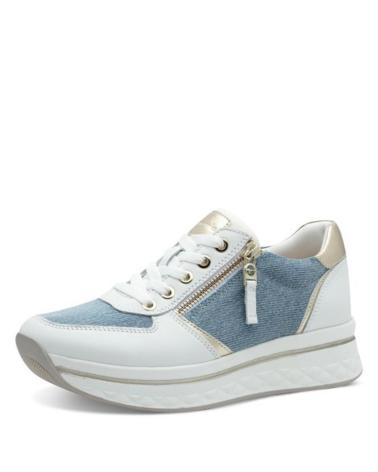 SAPATILHAS CASUAIS TAMARIS 83722 DE PELE BRANCA BLANCO