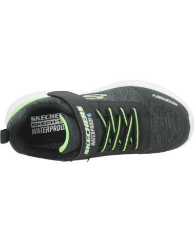SKECHERS BOUNDER-DRIPPER DROP BKLM - TÊNIS PRETOS COM DETALHES VERDE NEON BKLM