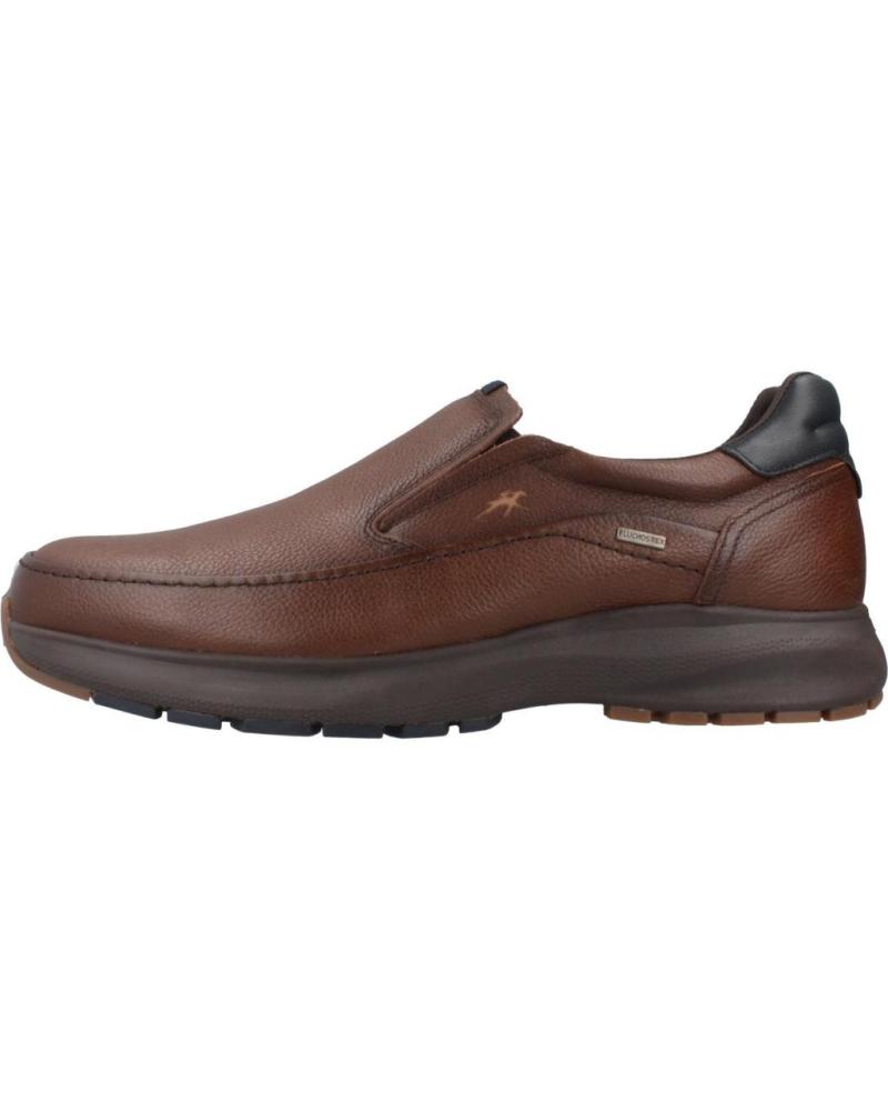 FLUCHOS TRITON F2064 NUT BROWN LEATHER COMFORT LOAFERS MARRON