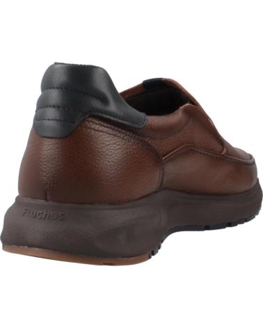 FLUCHOS TRITON F2064 NUT BROWN LEATHER COMFORT LOAFERS MARRON