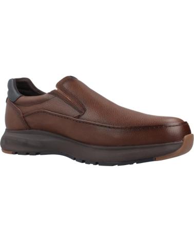 FLUCHOS TRITON F2064 NUT BROWN LEATHER COMFORT LOAFERS MARRON