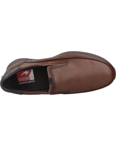 FLUCHOS TRITON F2064 NUT BROWN LEATHER COMFORT LOAFERS MARRON