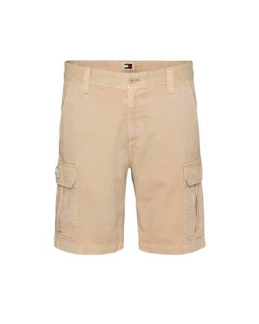 BEIGE TOMMY JEANS CARGO SHORTS BEIGE