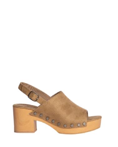 ZOCCOLO CON TACCO IN LEGNO CORINA M4418 MARRONE CAMEL MARRóN