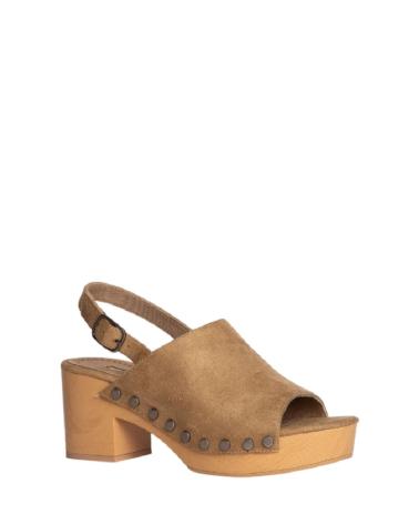 SABOT À TALON BOIS CORINA M4418 MARRON CAMEL MARRóN