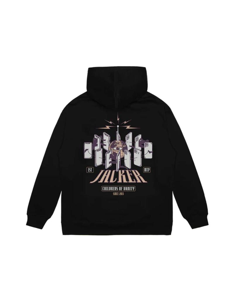 JACKER 'VANITY' HOODIE BLACK WITH MULTICOLOR PRINT MULTICOLOR