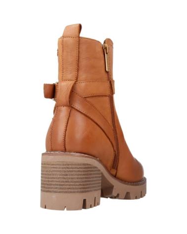 LEDER STIEFELETTE CARMELA 160882C CAMEL BRAUN MIT SCHNALLE CAMEL