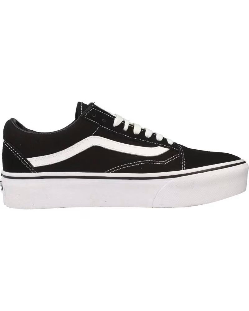 VANS OFF THE WALL ZAPATILLAS MUJER VANS MODELO OLD SKOOL PLATFORM COLOR NEGRO BLACKWHITE