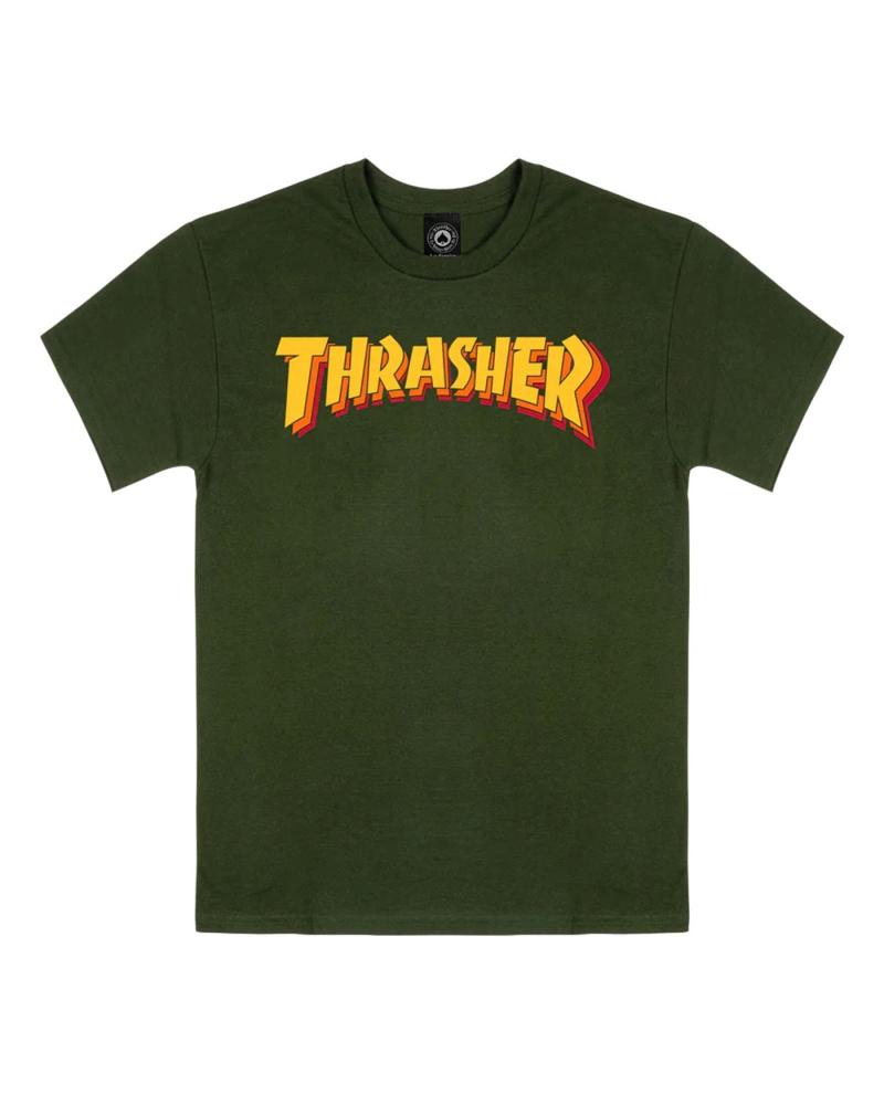 T-SHIRT THRASHER STACKED VERDE MULTICOLOR MULTICOLOR