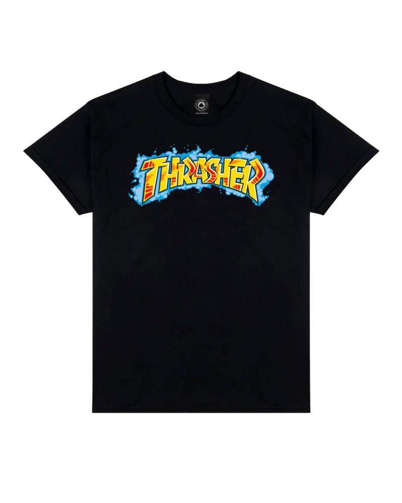 THRASHER GRAFF TEE BLACK MULTICOLOR MULTICOLOR