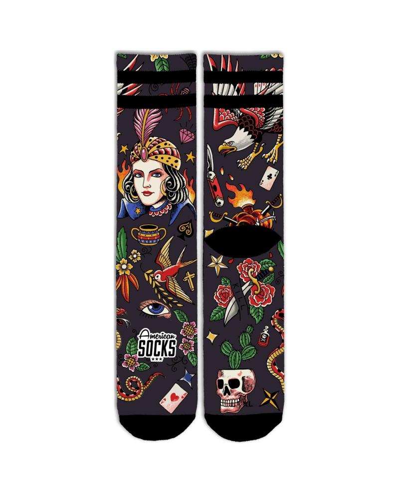 CHAUSSETTES AMERICAN SOCKS SORCERER NOIR MULTICOLORE MULTICOLOR