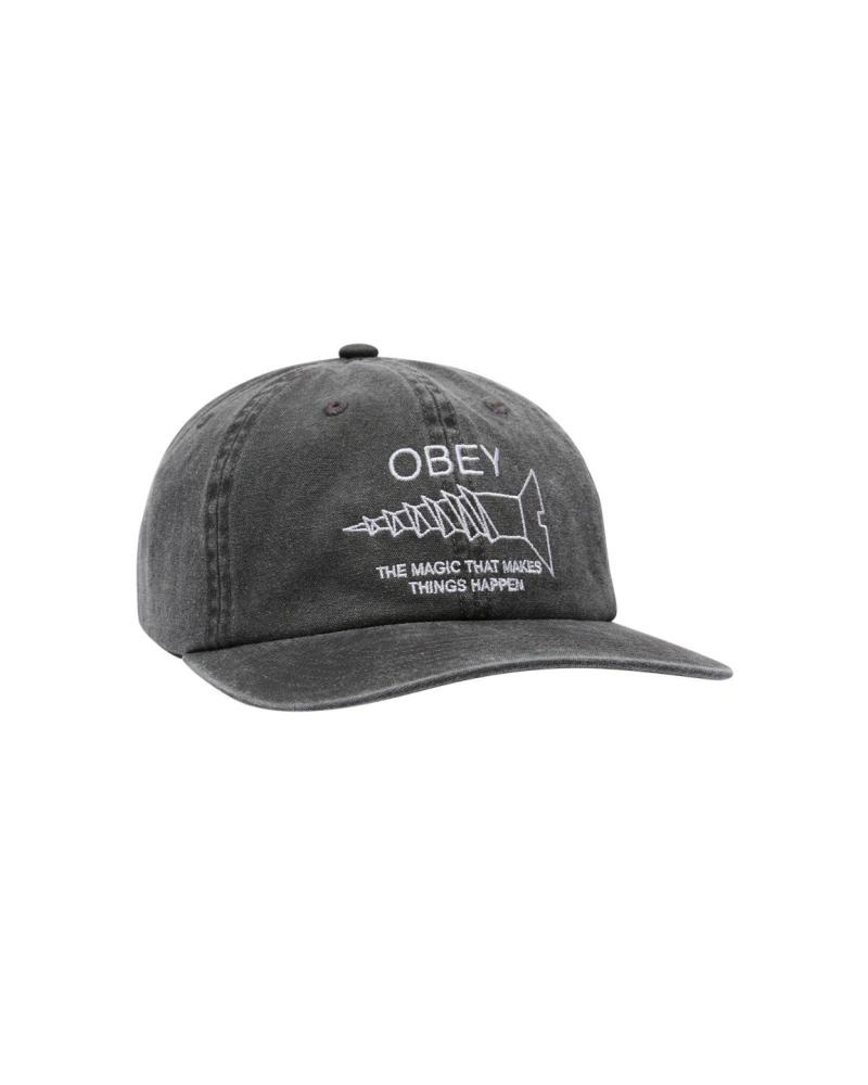OBEY 6 PANEL PIGMENT THINGS HAPPEN STRAPBACK MULTICOLOR CAP MULTICOLOR