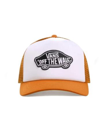 VANS OFF THE WALL TRUCKER CAP CLASSIC PATCH MIT GEBOGENEM SCHIRM WEISS/ORANGE MULTICOLOR