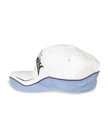 GRIMEY INFAMOUS DEEPER CURVED VISOR CAP WHITE AND BLUE MULTICOLOR