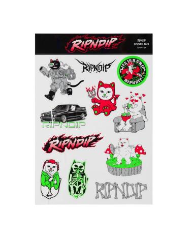FEUILLE D'AUTOCOLLANTS RIPNDIP KILLER NERM MULTICOLORE MULTICOLOR