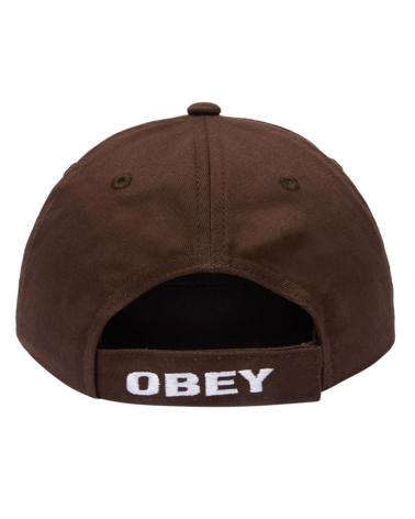 BONÉ OBEY STAR 6 PANEL VELCRO BACK MARROM ESCURO MULTICOLOR