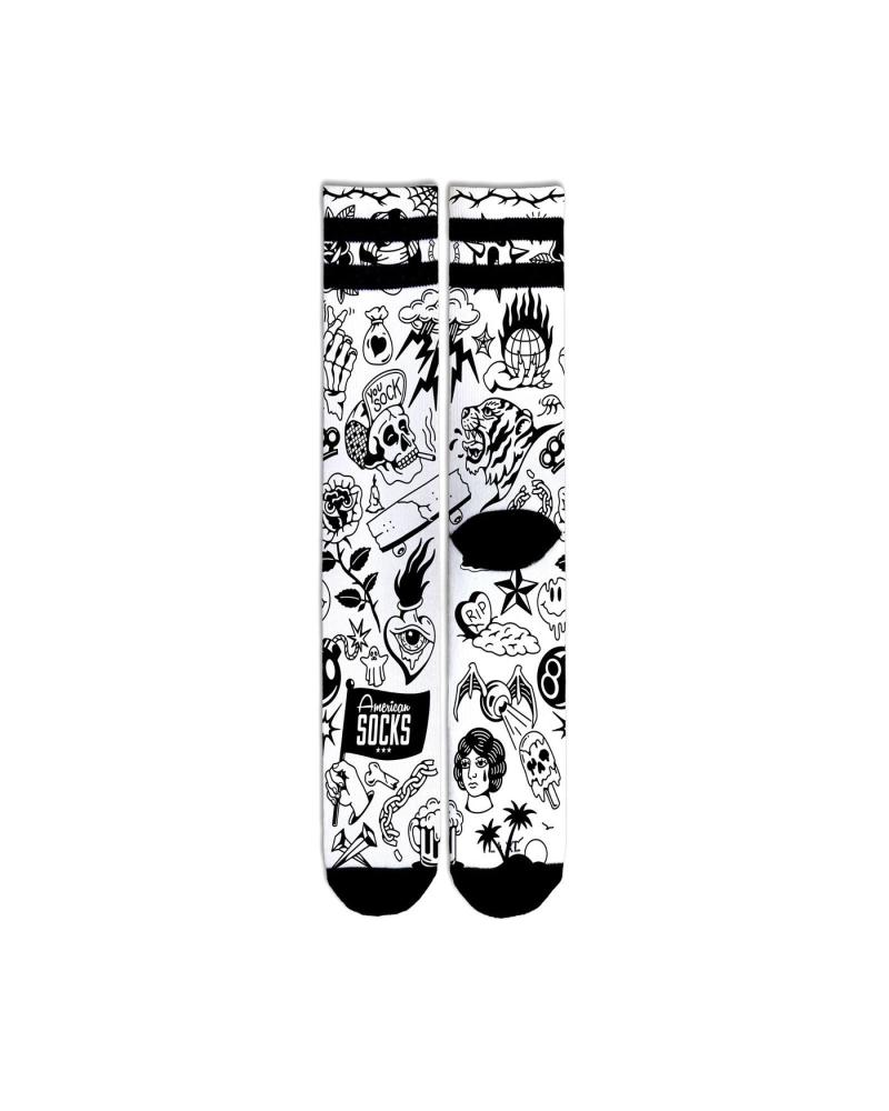 AMERICAN SOCKS 'WORTH IT' MID HIGH MULTICOLOR SOCKS MULTICOLOR