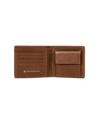 CARTEIRA DE COURO ELEMENT STRAPPER MARROM MULTICOLOR MULTICOLOR
