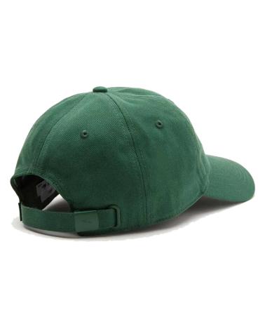 GORRA LACOSTE DE ALGODÓN VERDE CON LOGO DE COCODRILO MULTICOLOR