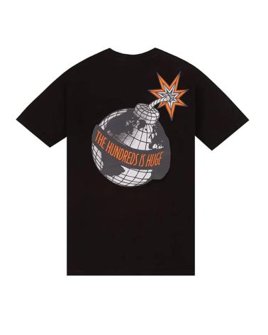 THE HUNDREDS HONEST WORLD BLACK T-SHIRT MULTICOLOR