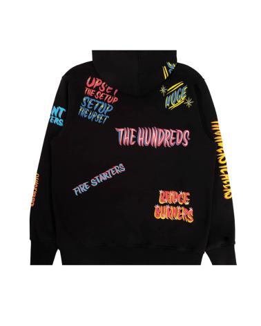 THE HUNDREDS SUDADERA CON CAPUCHA MARKET ZIPHOOD NEGRO MULTICOLOR MULTICOLOR
