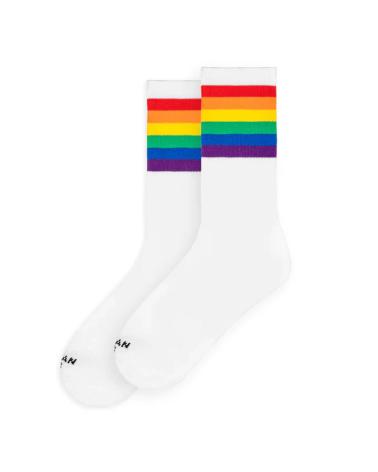 AMERICAN SOCKS RAINBOW PRIDE SOCKS WHITE MULTICOLOR MULTICOLOR