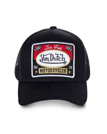 BONÉ TRUCKER VON DUTCH BLACKY1B PRETO COM PATCH MULTICOLORIDO NEGRO