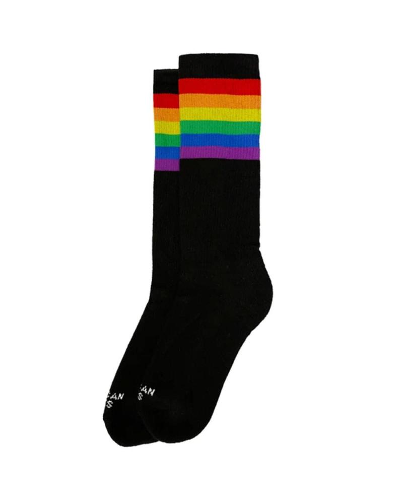 AMERICAN SOCKS RAINBOW PRIDE BLACK SOCKS MULTICOLOR