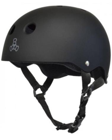 CAPACETE TRIPLE 8 EIGHT SWEATSAVER ALL BLACK RUB MULTICOLOR