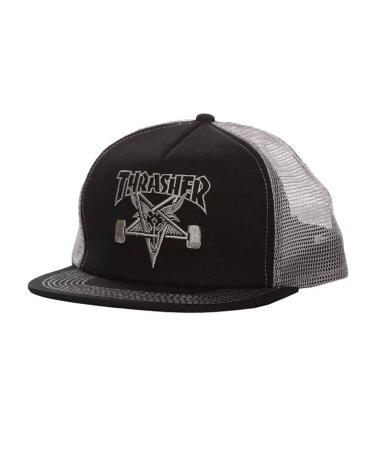 BONÉ THRASHER SKATEGOAT MESH PRETO CINZA MULTICOLOR