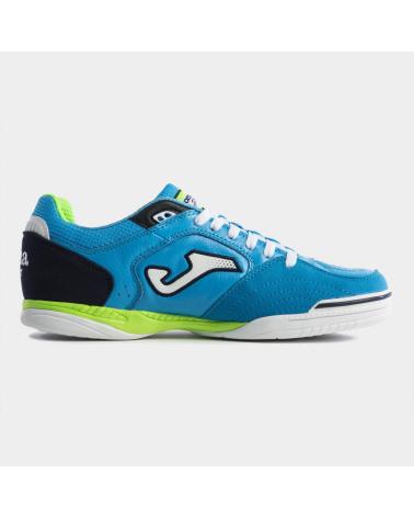 JOMA TOP FLEX INTER FLUOR : CHAUSSURES DE FUTSAL JUNIOR BLEUES AZUL