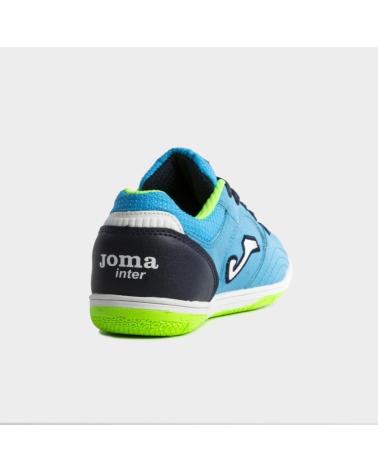 JOMA TOP FLEX INTER FLUOR : CHAUSSURES DE FUTSAL JUNIOR BLEUES AZUL