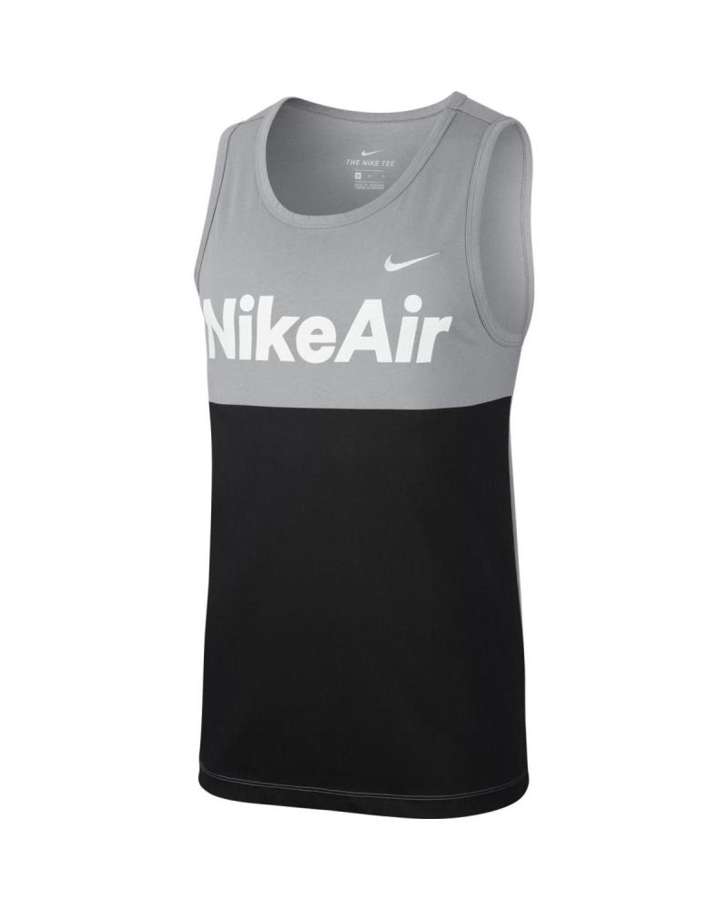 NIKE AIR BLOCK SLEEVELESS T-SHIRT GREY AND BLACK GRIS
