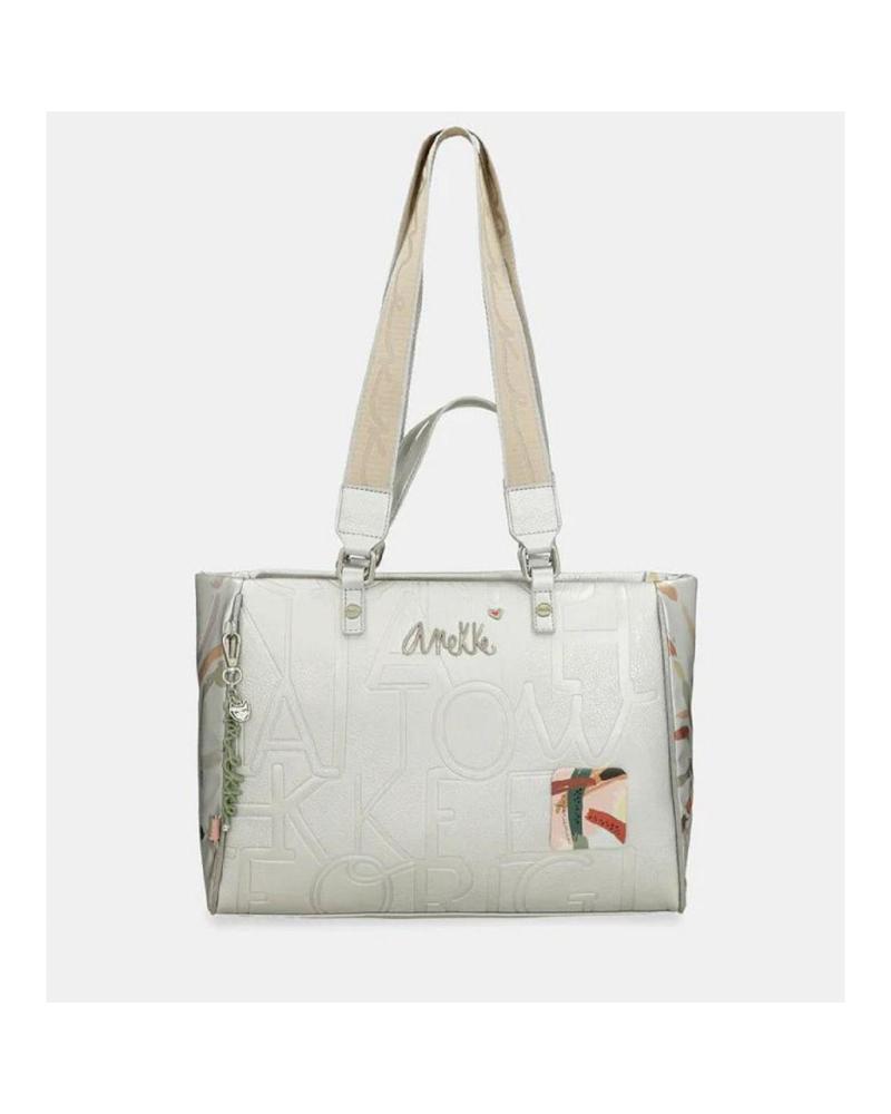 BOLSO TOTE ANEKKE REF. 40601-290 COLOR PLATA 525 PLATA