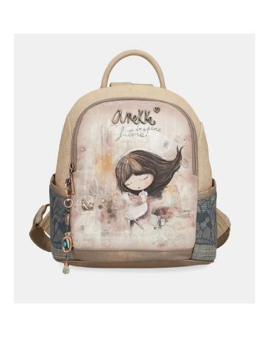 MOCHILA ANEKKE 40805-283 COM ILUSTRAÇÃO INSPIRADORA BEGE BEIGE