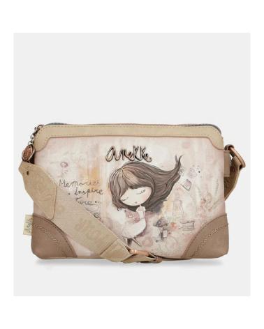 ANEKKE UMHÄNGETASCHE 40803-160 BEIGE MIT ILLUSTRIERTEM DESIGN BEIGE
