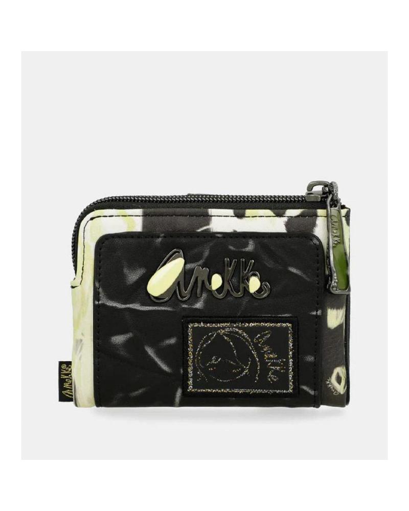 PORTEFEUILLE COMPACT ANEKKE NOIR MODÈLE 40879-910 AVEC DESIGN EXCLUSIF NEGRO