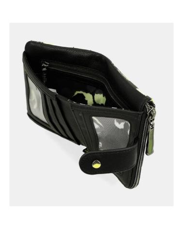 PORTEFEUILLE COMPACT ANEKKE NOIR MODÈLE 40879-910 AVEC DESIGN EXCLUSIF NEGRO