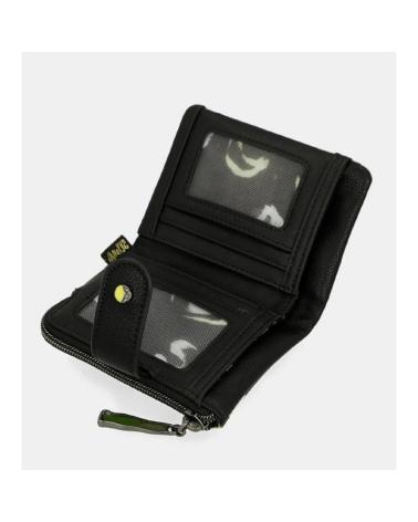 PORTEFEUILLE COMPACT ANEKKE NOIR MODÈLE 40879-910 AVEC DESIGN EXCLUSIF NEGRO