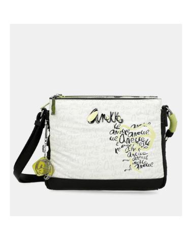 BOLSO BANDOLERA ANEKKE BLANCO MODELO 40873-184 CON DISEÑO URBANO EXCLUSIVO BLANCO