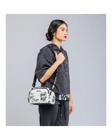 BOLSA A TIRACOLO ANEKKE BRANCA MODELO 40873-213 COM DESIGN GRÁFICO E CHARM BLANCO
